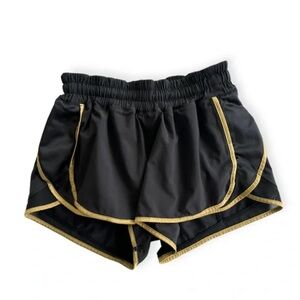 lululemon athletica Women's Black and Gold Shorts